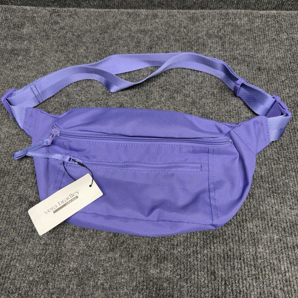 NWT Vera Bradley Essential Belt Bag Fanny Pack Crossbody Purple Solid Active